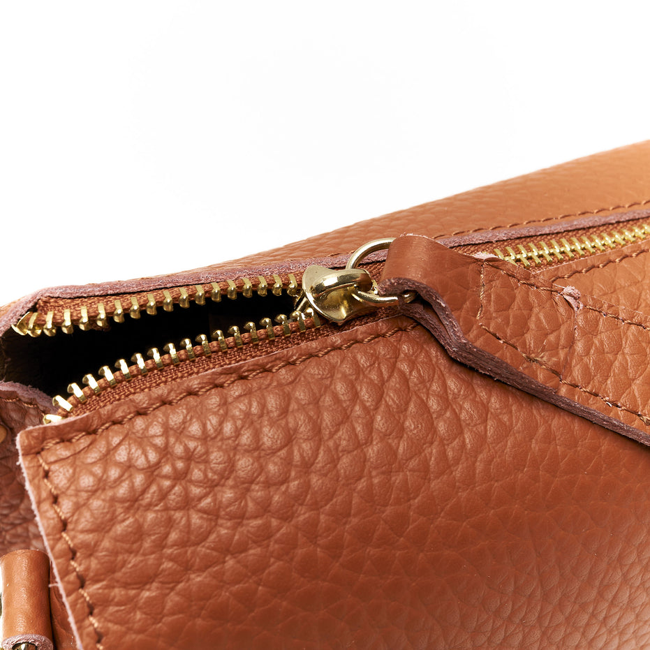 Pochette a Tracolla chiusura sicura in Vera Pelle – Made in Italy