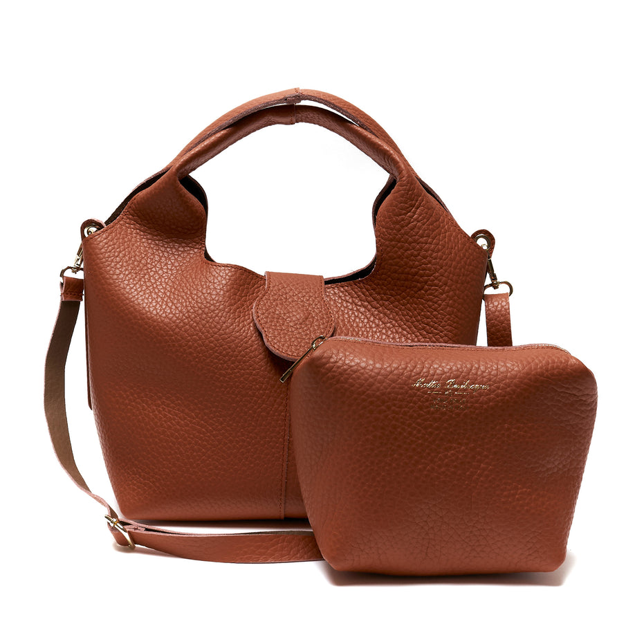 Borsa Hobo in Vera Pelle con Pochette Estraibile – Made in Italy