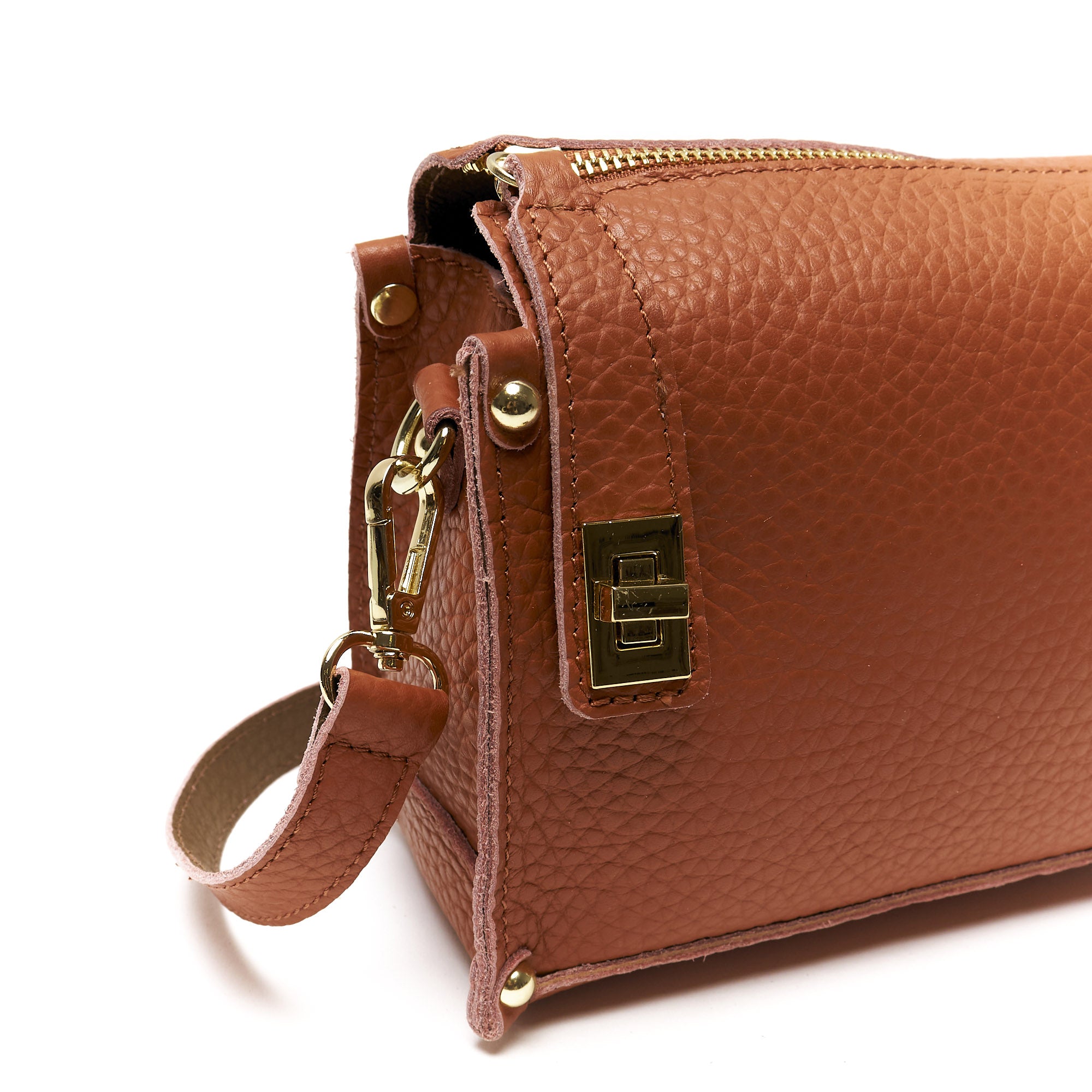Pochette a Tracolla chiusura sicura in Vera Pelle – Made in Italy