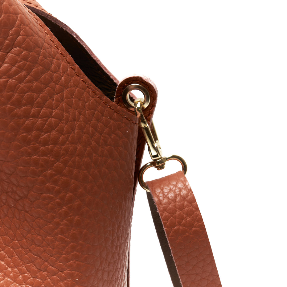 Borsa Hobo in Vera Pelle con Pochette Estraibile – Made in Italy