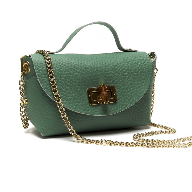 Mini Pochette in Vera Pelle con Tracolla a Catena – Made in Italy