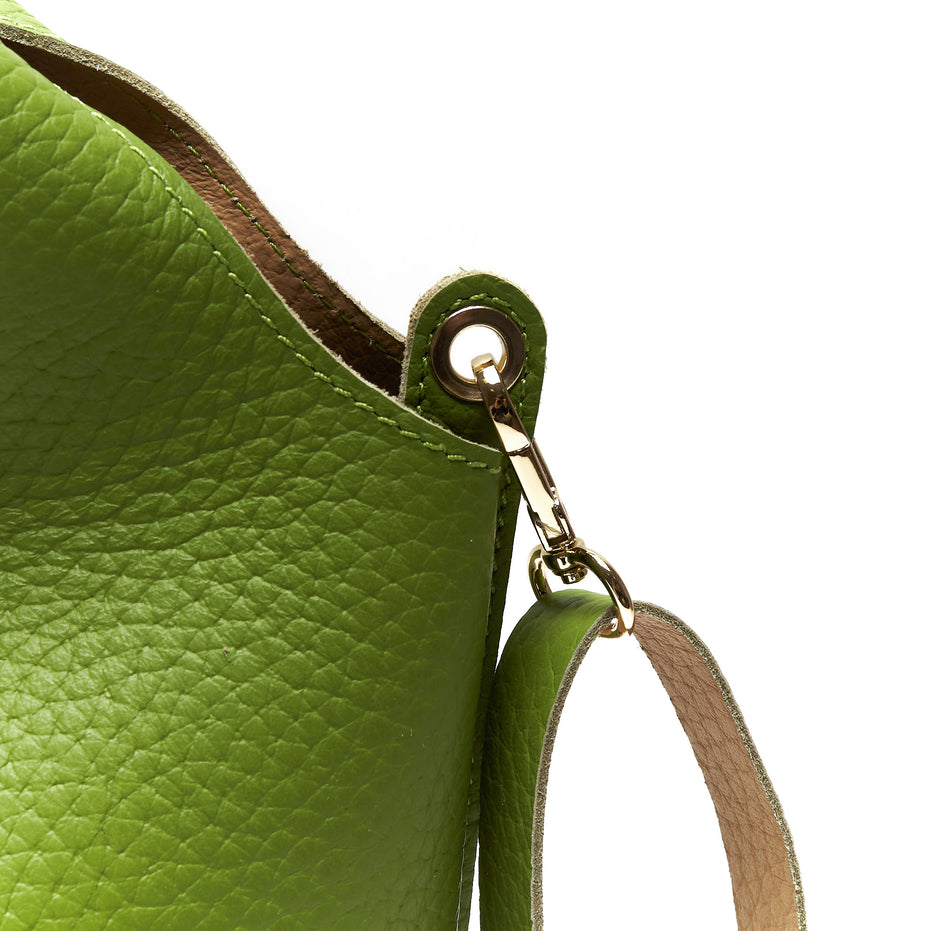 Borsa Hobo in Vera Pelle con Pochette Estraibile – Made in Italy