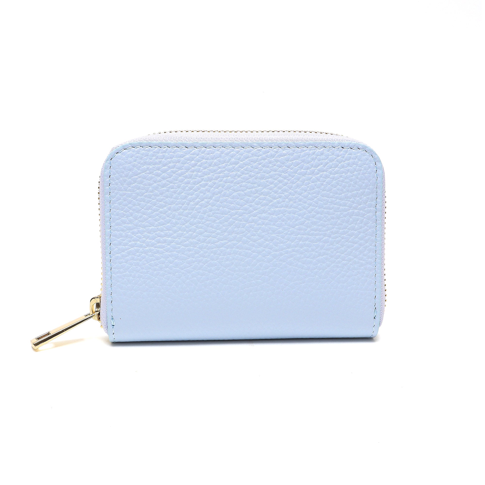 Portafoglio Piccolo Donna in Vera Pelle Made in Italy con Zip e Dettagli Oro
