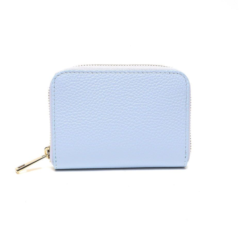 Portafoglio Piccolo Donna in Vera Pelle Made in Italy con Zip e Dettagli Oro