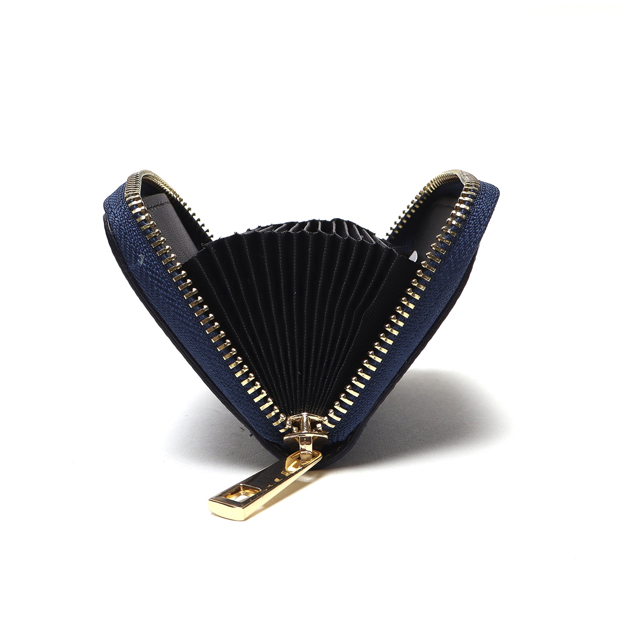 Portadocumenti Donna in Vera Pelle Made in Italy con Zip e Moschettone Oro