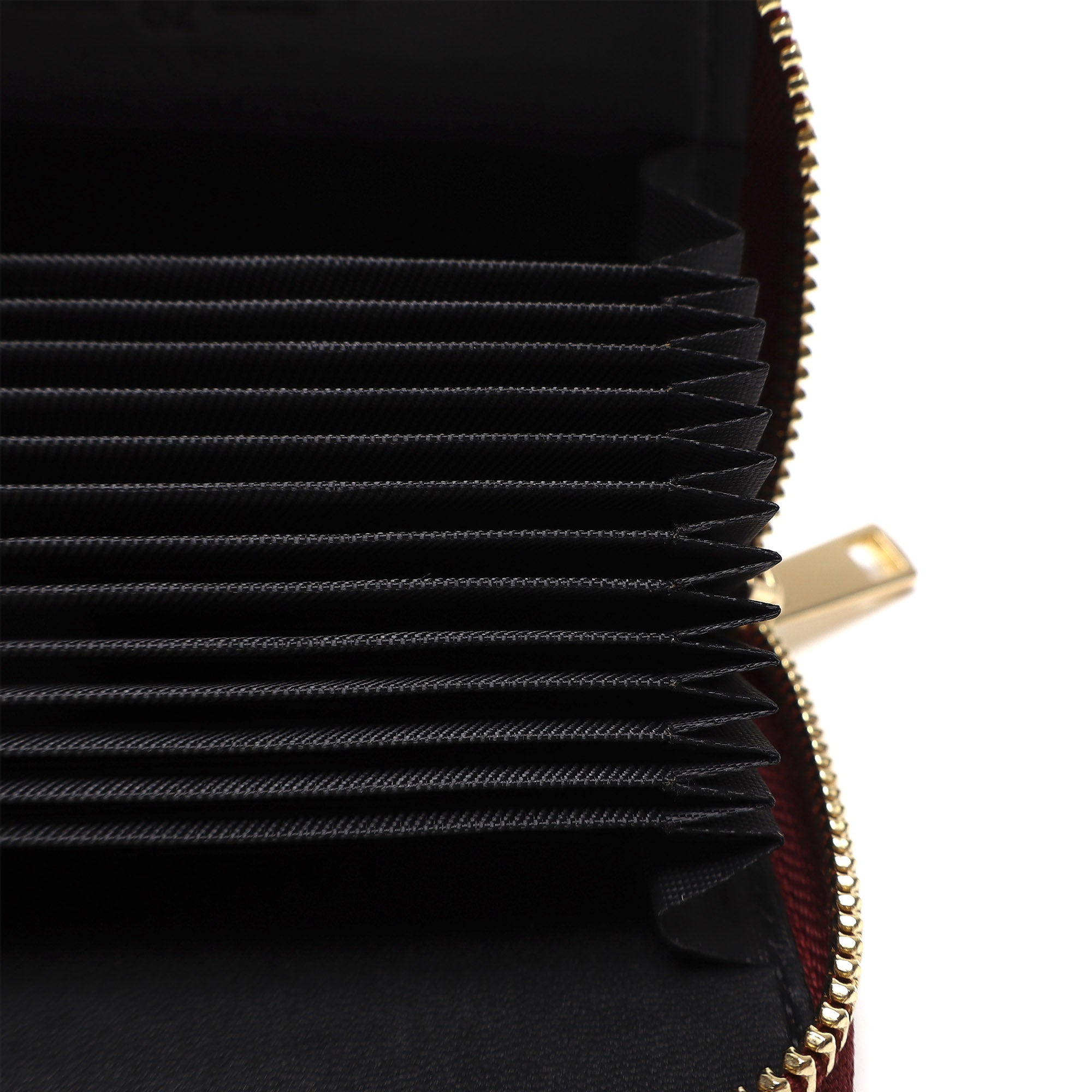 Portadocumenti Donna in Vera Pelle Made in Italy con Zip e Moschettone Oro