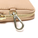 Portadocumenti Donna in Vera Pelle Made in Italy con Zip e Moschettone Oro