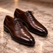 Scarpe - Francesina derby cap toe da uomo in fiore di vitello