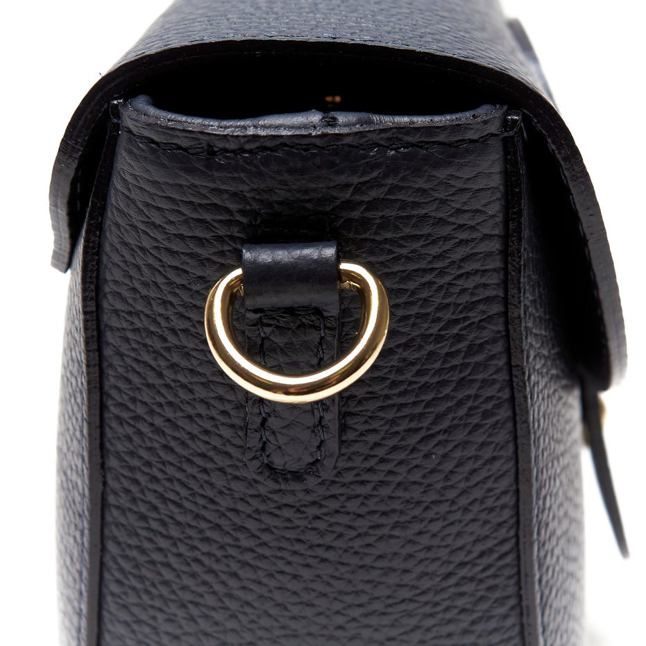 Borsa a Tracolla Stondata in Pregiata Pelle Pieno Fiore – Made in Italy