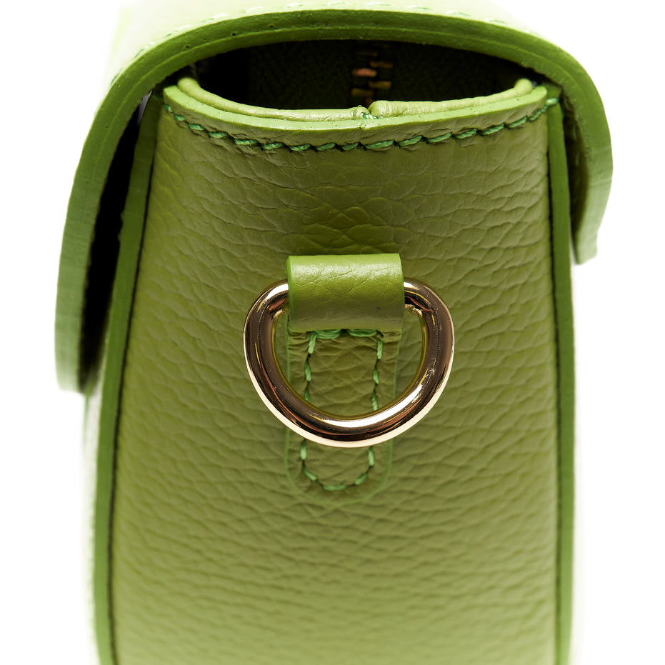 Borsa a Tracolla Stondata in Pregiata Pelle Pieno Fiore – Made in Italy