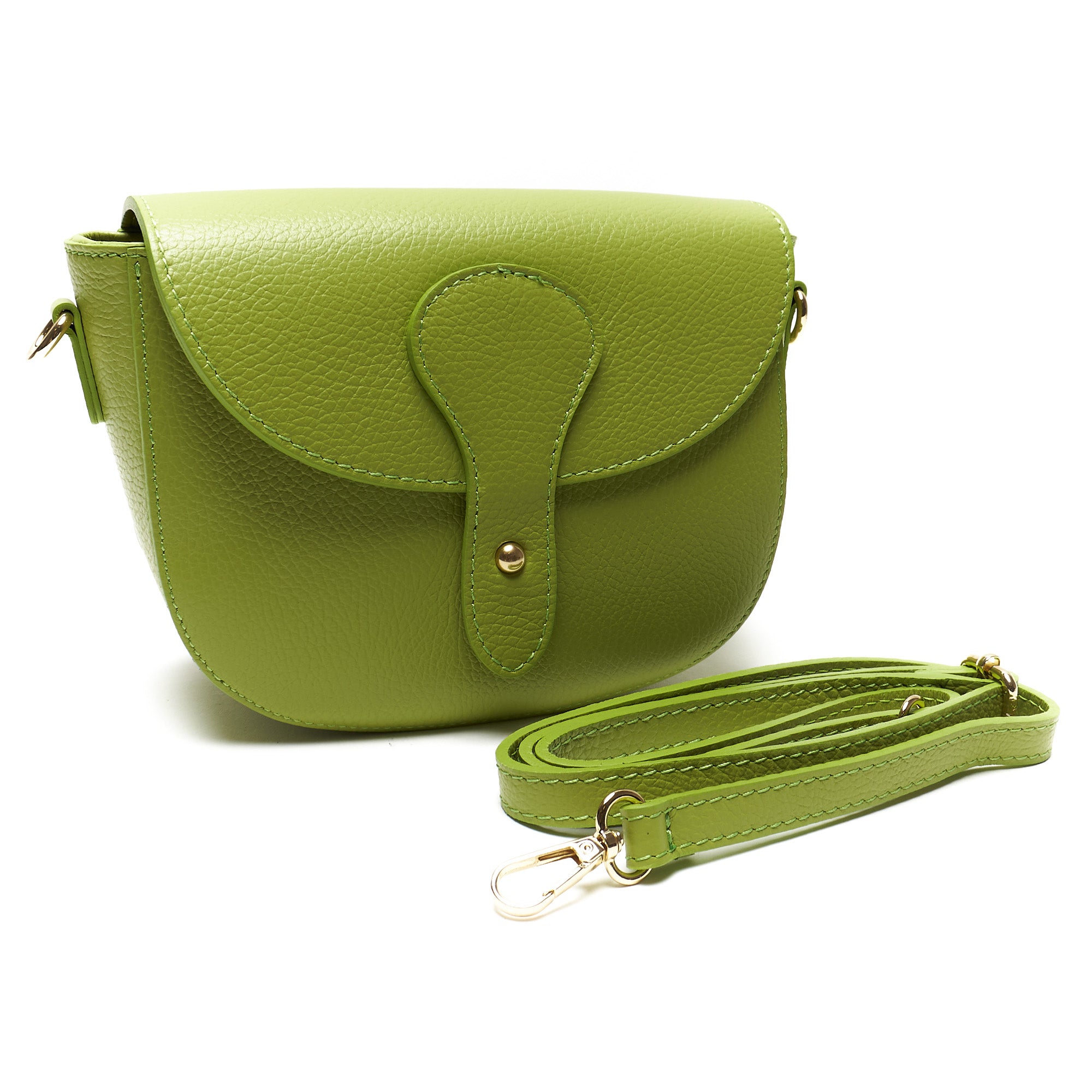 Borsa a Tracolla Stondata in Pregiata Pelle Pieno Fiore – Made in Italy