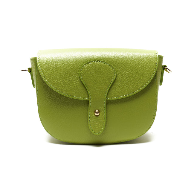 Borsa a Tracolla Stondata in Pregiata Pelle Pieno Fiore – Made in Italy
