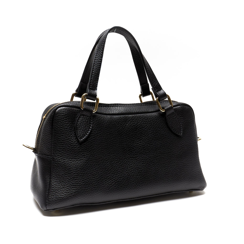 Borsa Bauletto in Pelle Pieno Fiore – Made in Italy