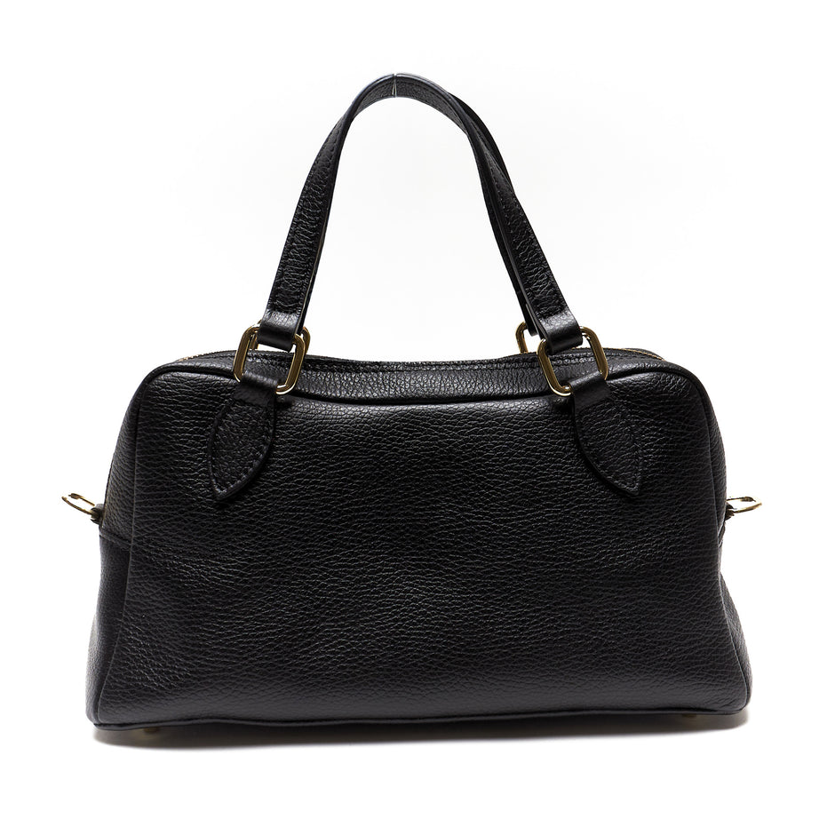 Borsa Bauletto in Pelle Pieno Fiore – Made in Italy