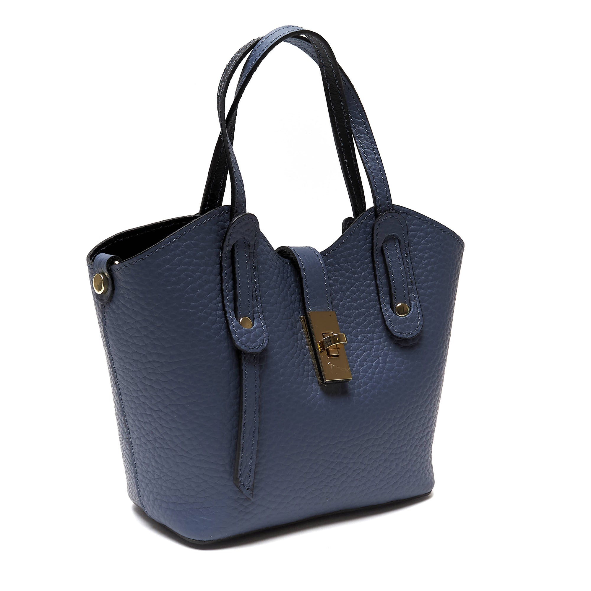 Borsa a mano in vera pelle pieno fiore - Made in Italy - con tracolla