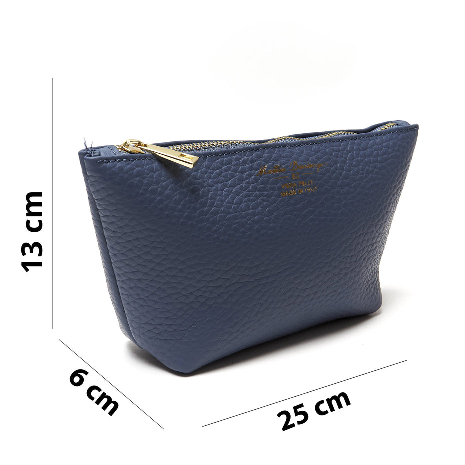 Borsa a mano in vera pelle pieno fiore - Made in Italy - con tracolla