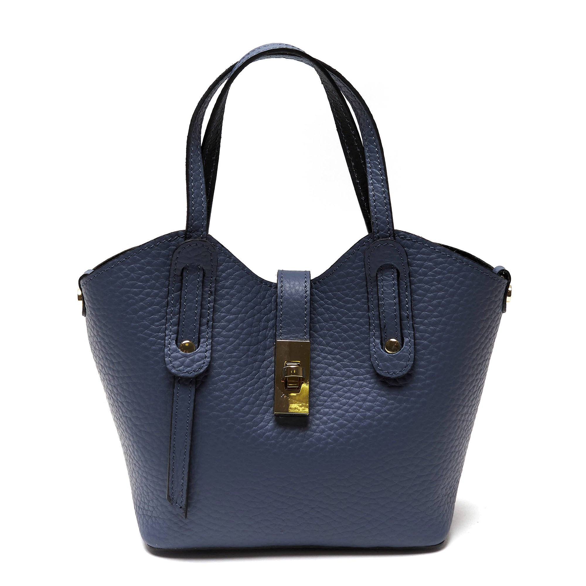 Borsa a mano in vera pelle pieno fiore - Made in Italy - con tracolla