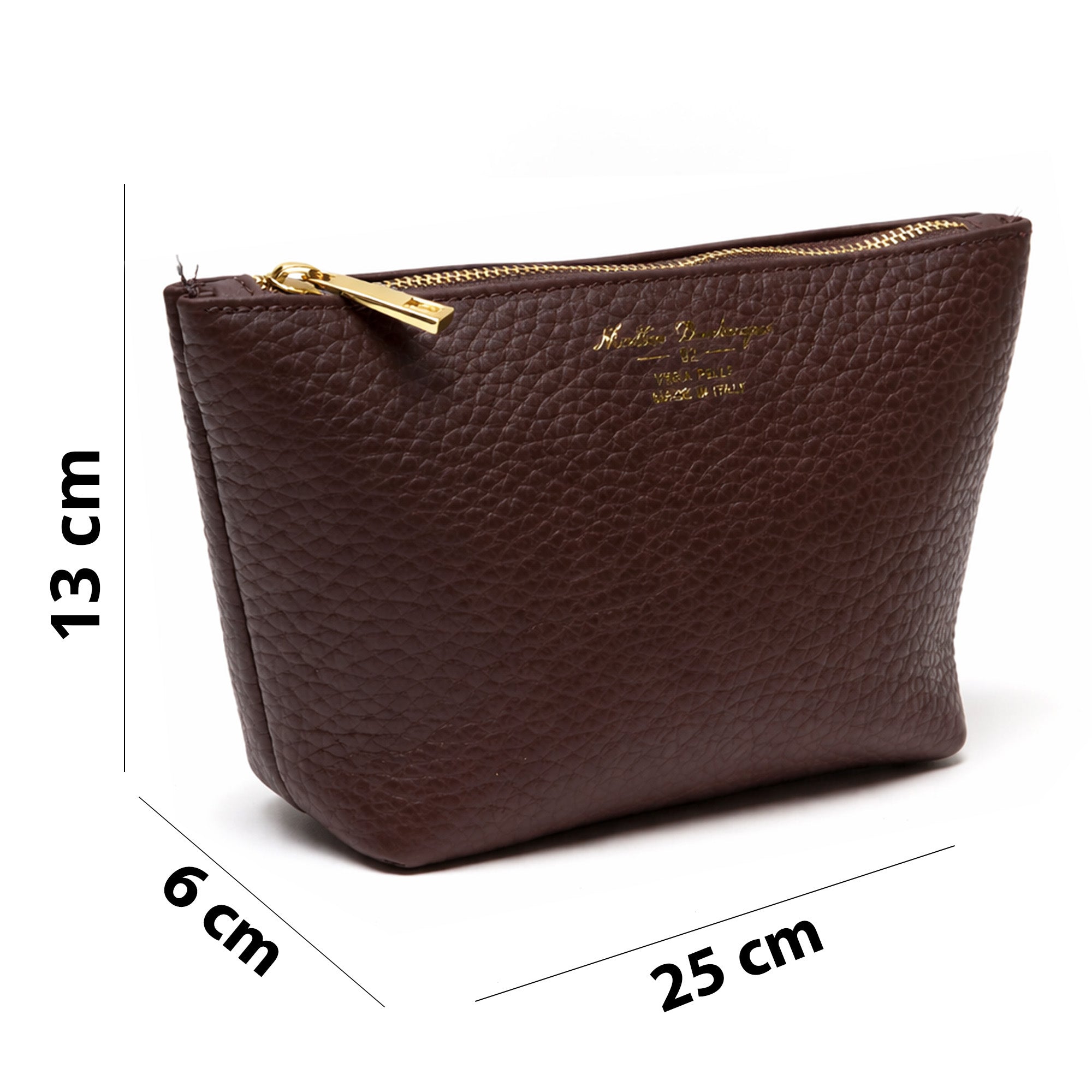 Borsa a mano in vera pelle pieno fiore - Made in Italy - con tracolla