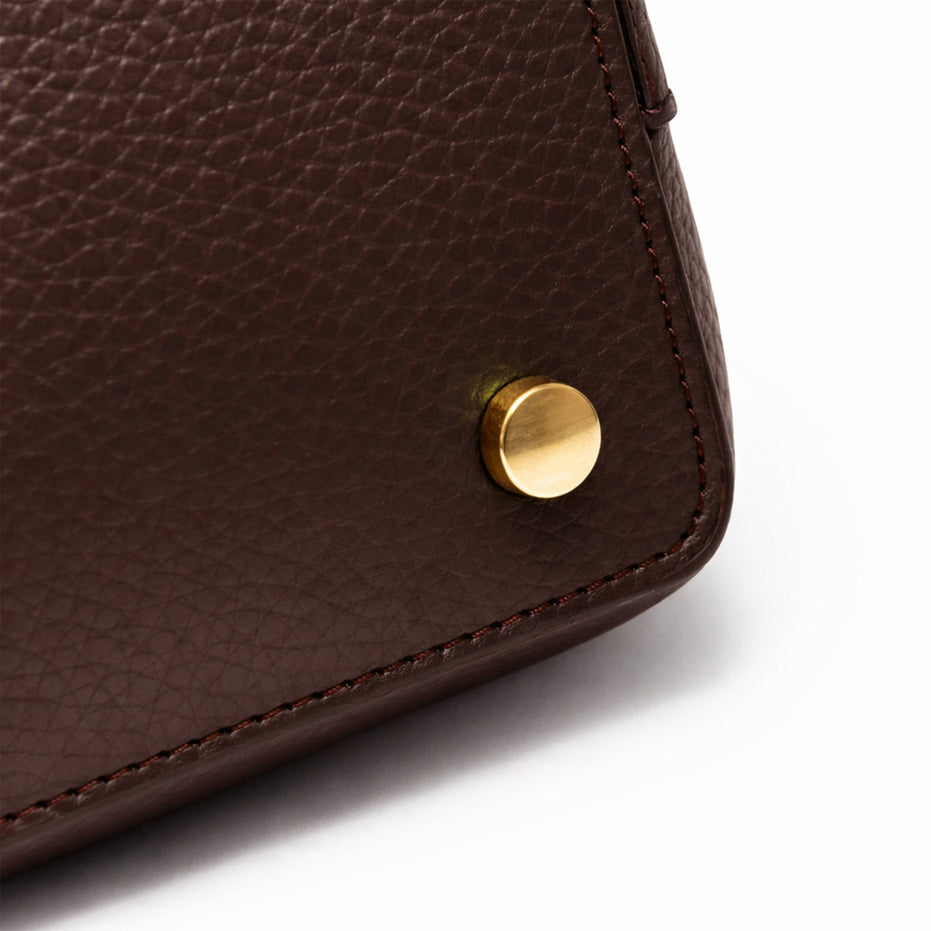 Borsa a mano in vera pelle pieno fiore - Made in Italy - con tracolla