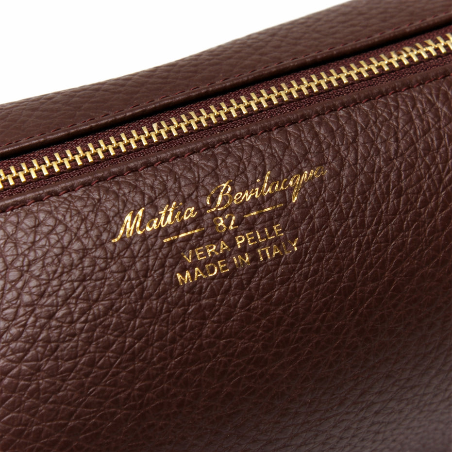 Borsa a mano in vera pelle pieno fiore - Made in Italy - con tracolla