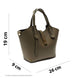 Borsa a mano in vera pelle pieno fiore - Made in Italy - con tracolla