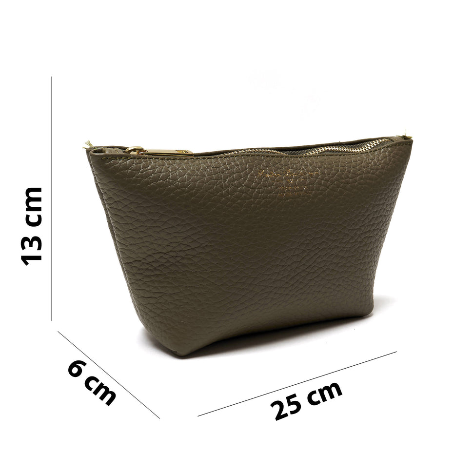 Borsa a mano in vera pelle pieno fiore - Made in Italy - con tracolla