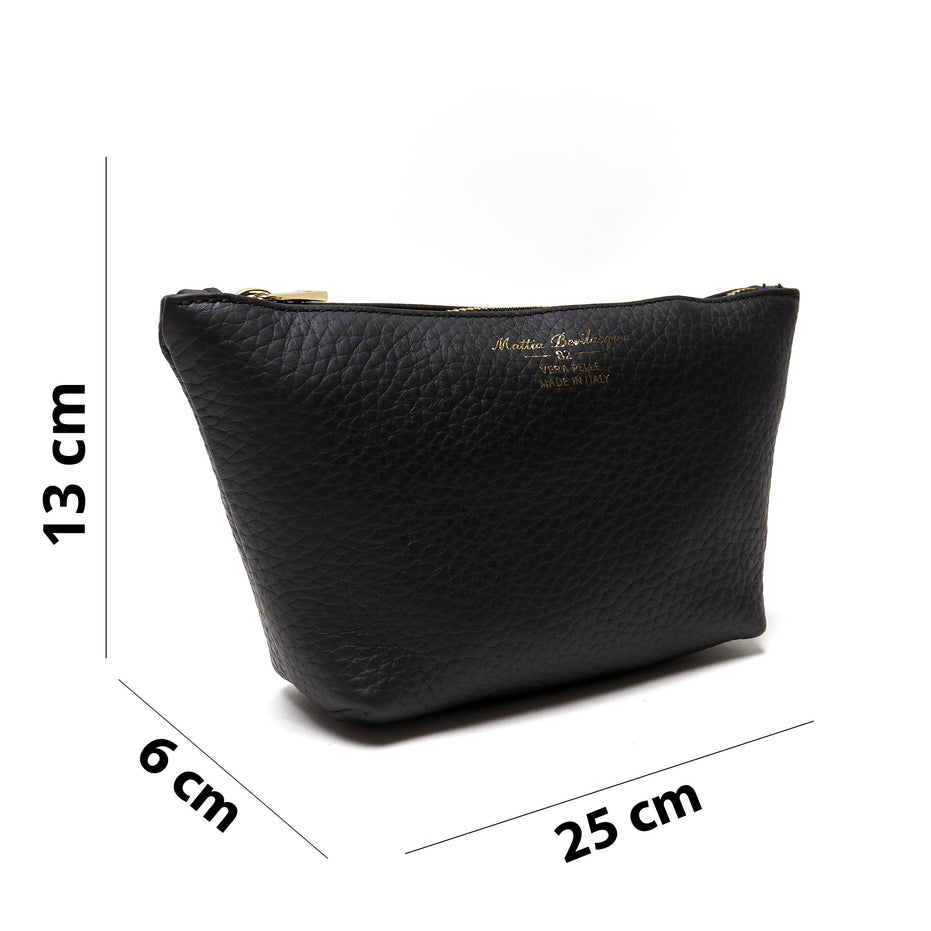 Borsa a mano in vera pelle pieno fiore - Made in Italy - con tracolla