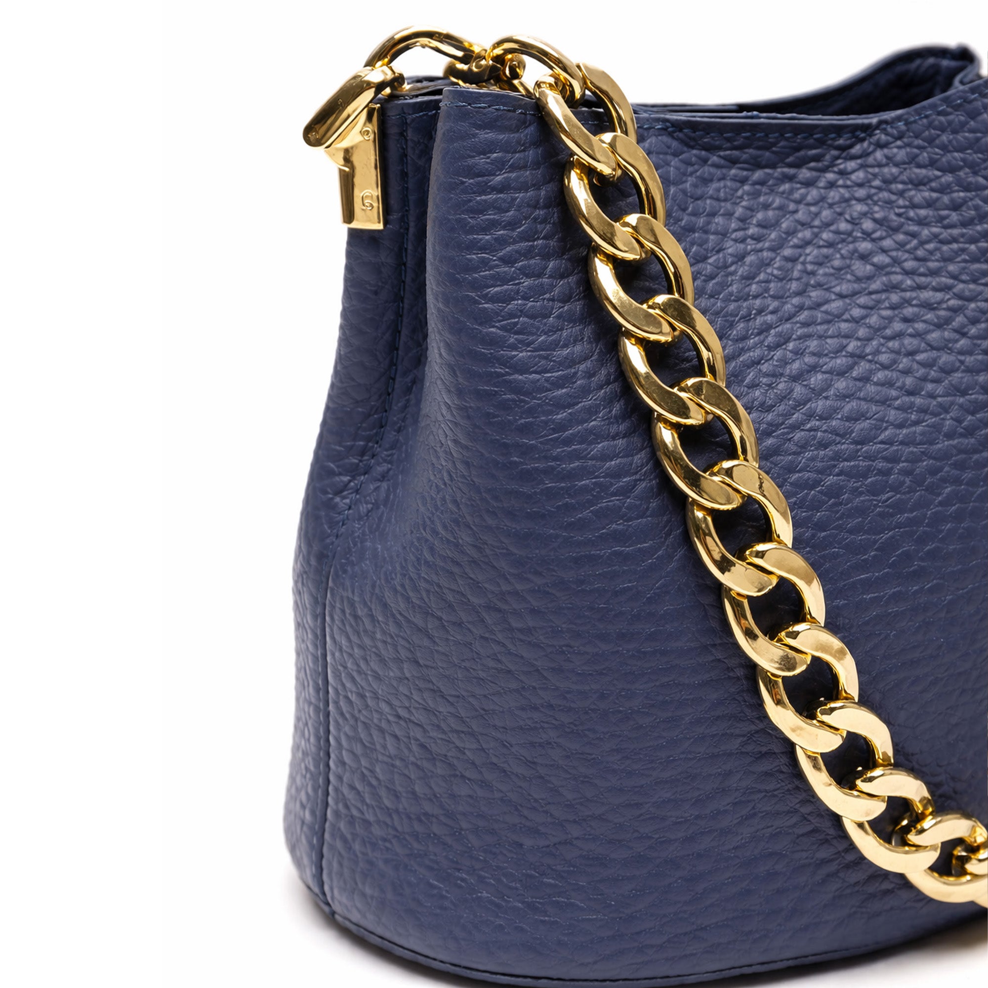 Borsa Secchiello Donna in Vera Pelle Pieno Fiore Made in Italy con Catena