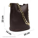 Borsa Secchiello Donna in Vera Pelle Pieno Fiore Made in Italy con Catena