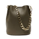 Borsa Secchiello Donna in Vera Pelle Pieno Fiore Made in Italy con Catena