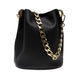 Borsa Secchiello Donna in Vera Pelle Pieno Fiore Made in Italy con Catena