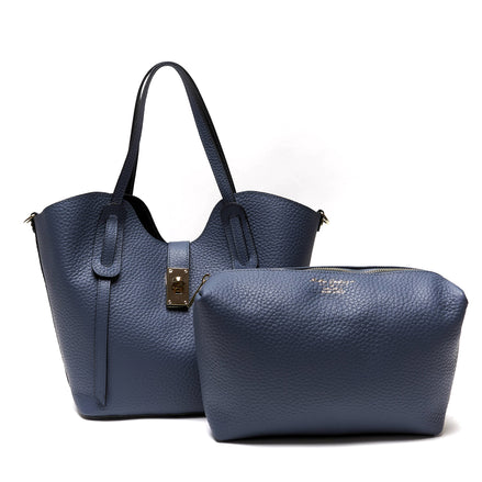 Borsa Shopper Donna in Vera Pelle Pieno Fiore | Made in Italy con Pochette