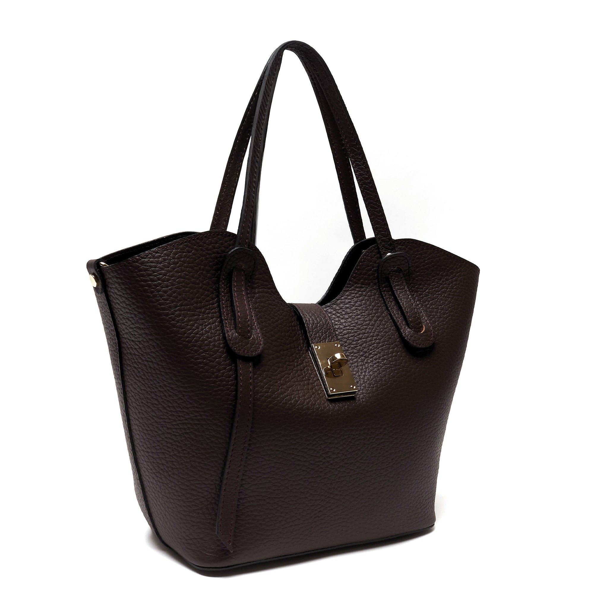 Borsa Shopper Donna in Vera Pelle Pieno Fiore | Made in Italy con Pochette