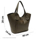 Borsa Shopper Donna in Vera Pelle Pieno Fiore | Made in Italy con Pochette