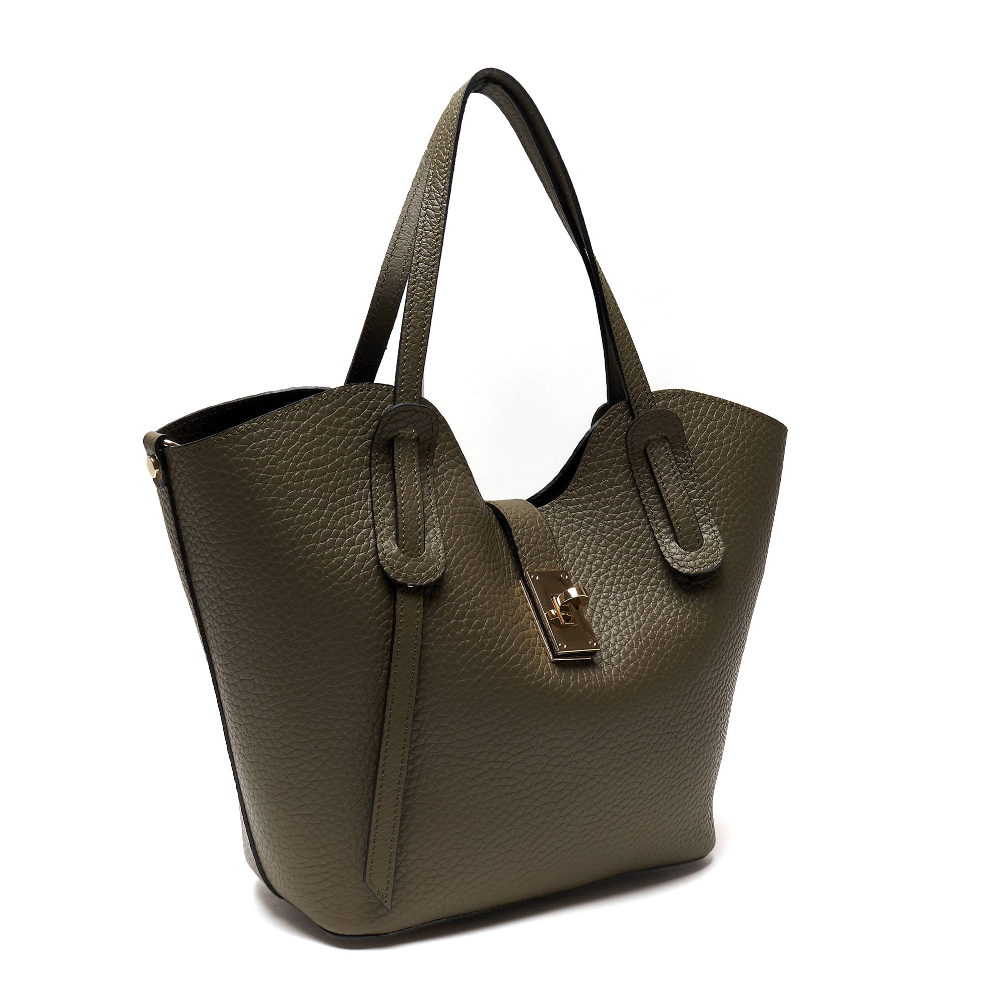 Borsa Shopper Donna in Vera Pelle Pieno Fiore | Made in Italy con Pochette