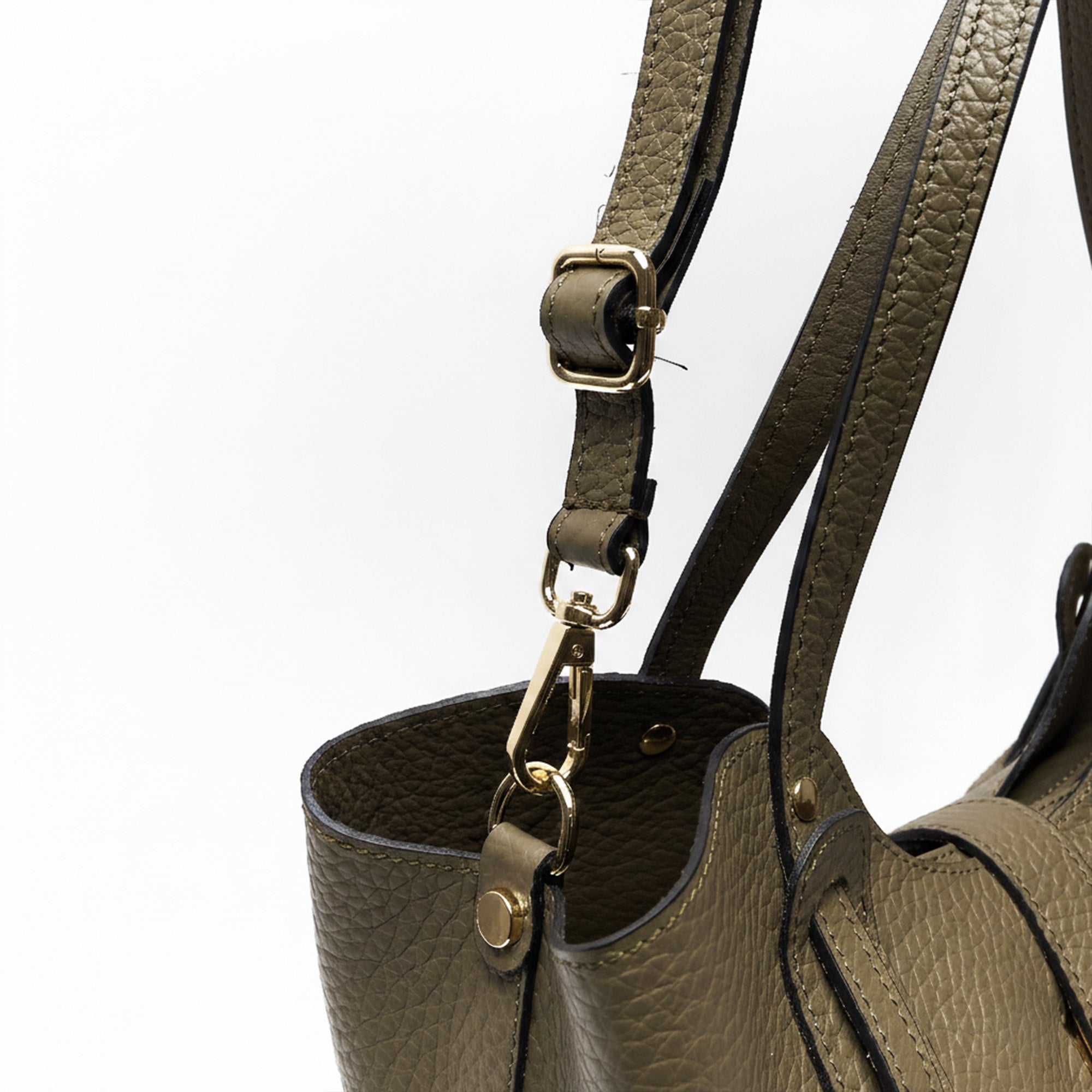 Borsa Shopper Donna in Vera Pelle Pieno Fiore | Made in Italy con Pochette