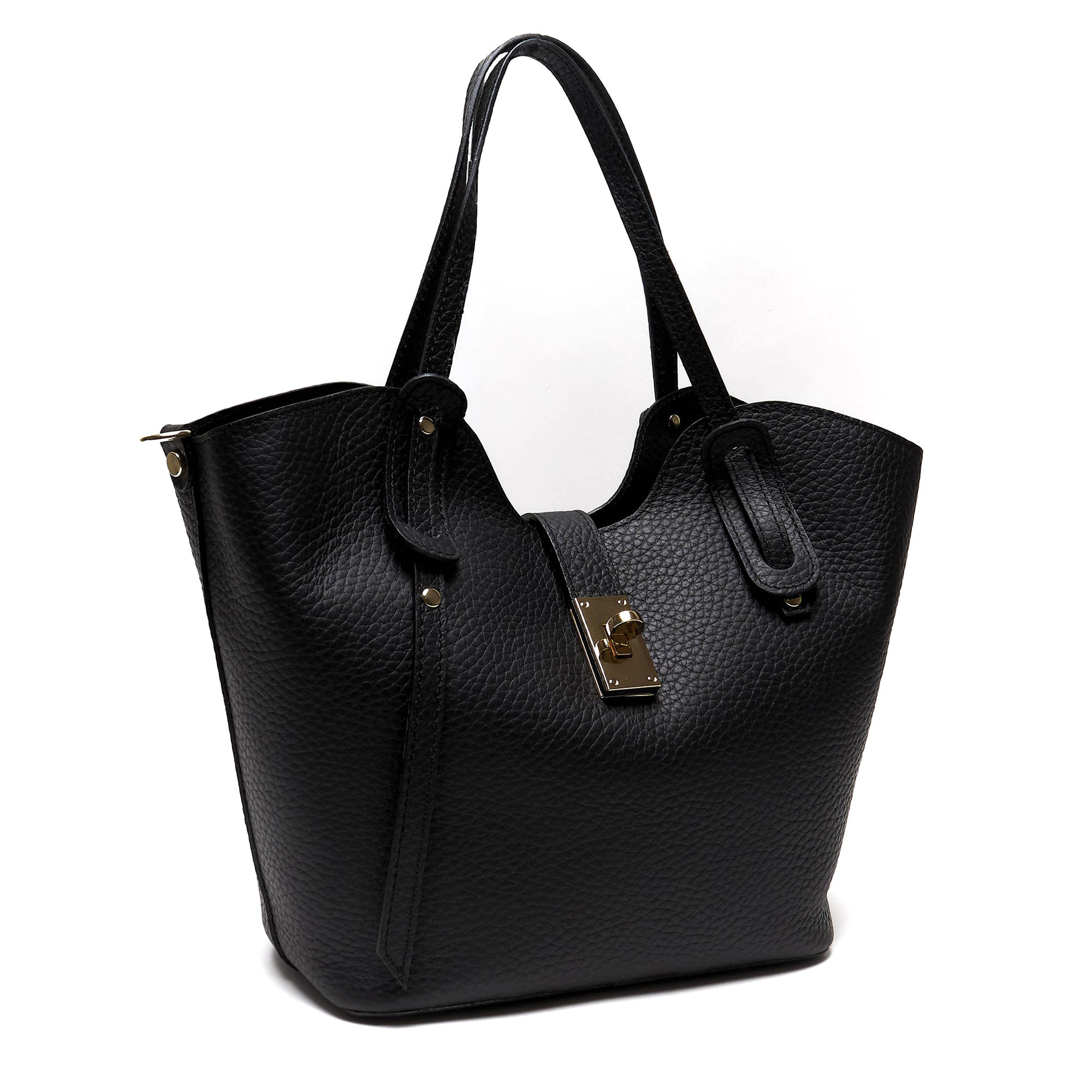 Borsa Shopper Donna in Vera Pelle Pieno Fiore | Made in Italy con Pochette