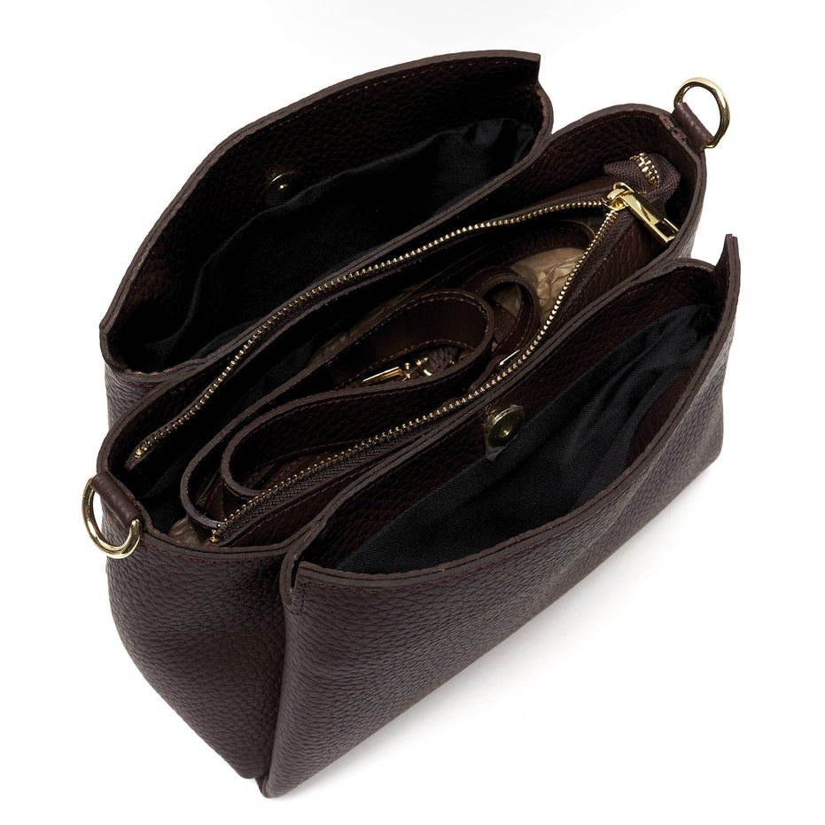 Borsa Donna in Vera Pelle Pieno Fiore Made in Italy – Con Tracolla
