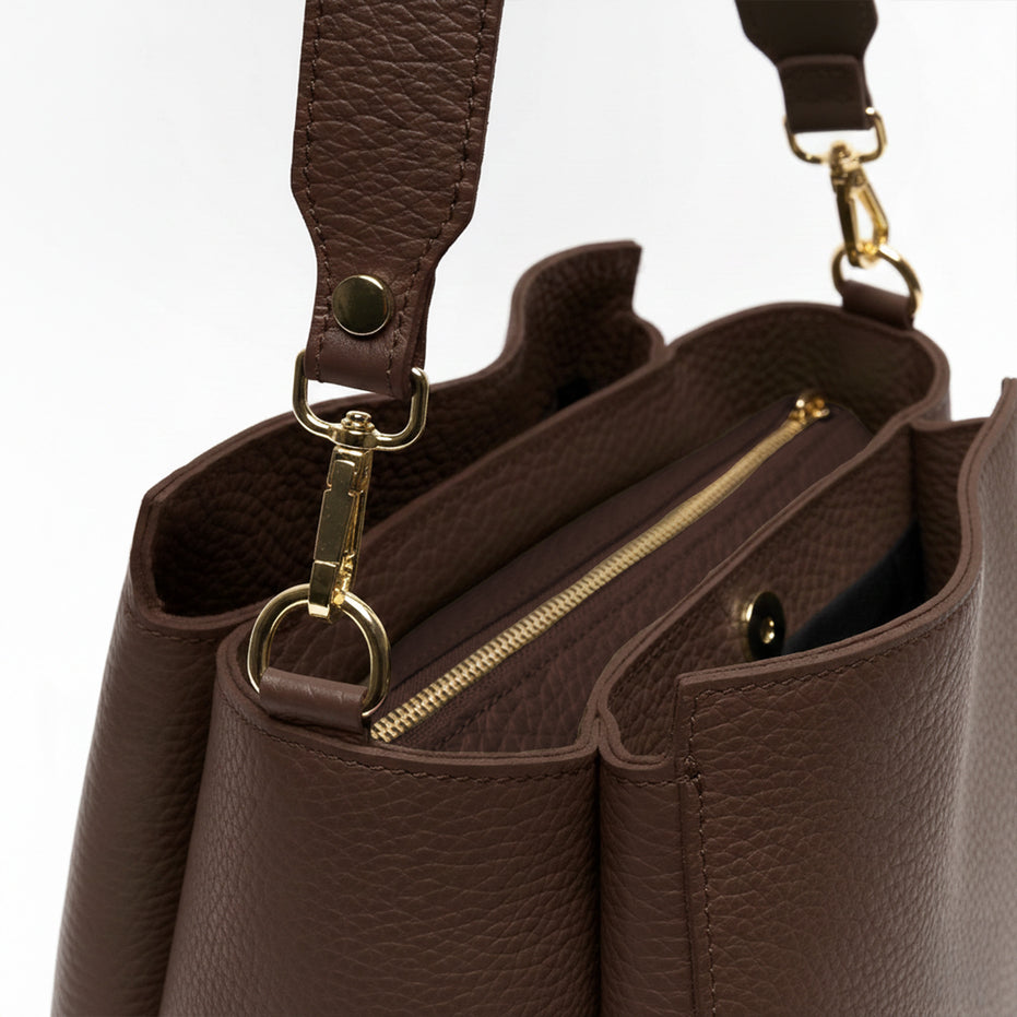 Borsa Donna in Vera Pelle Pieno Fiore Made in Italy – Con Tracolla