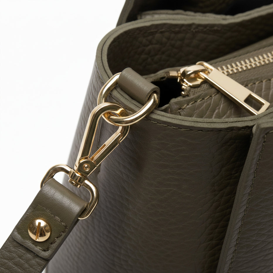 Borsa Donna in Vera Pelle Pieno Fiore Made in Italy – Con Tracolla