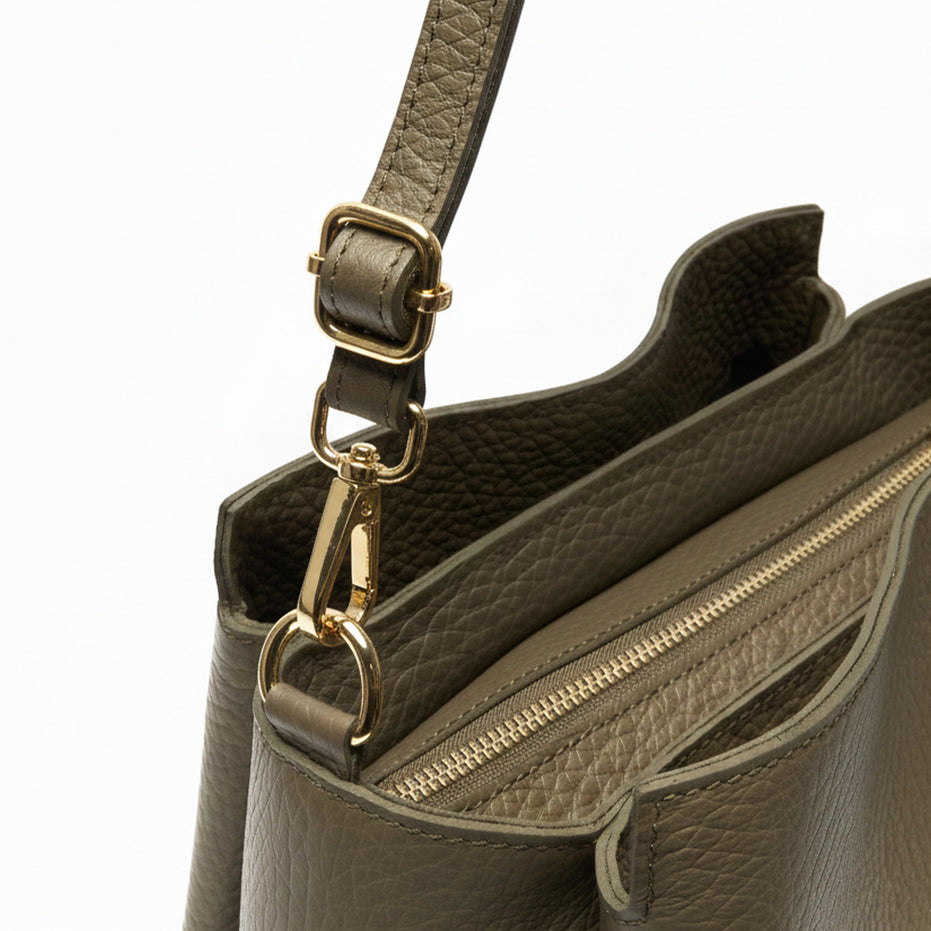 Borsa Donna in Vera Pelle Pieno Fiore Made in Italy – Con Tracolla