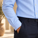 Camicia Uomo Travel in Twill Celeste con Collo Italiano
