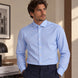 Camicia Uomo Travel in Twill Celeste con Collo Italiano