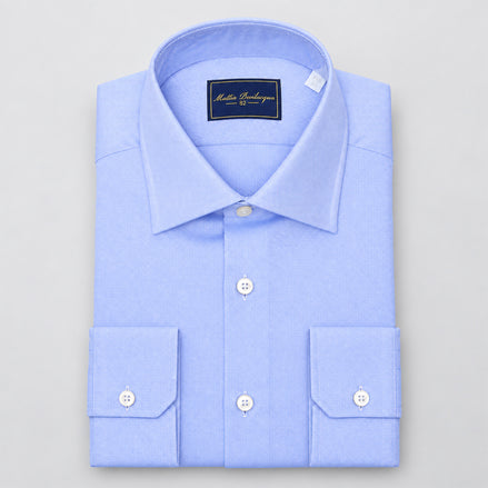 Camicia Uomo Travel in Twill Celeste con Collo Italiano