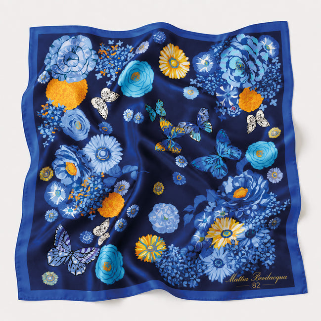 Foulard donna in pura seta – Stampa Aura Reale