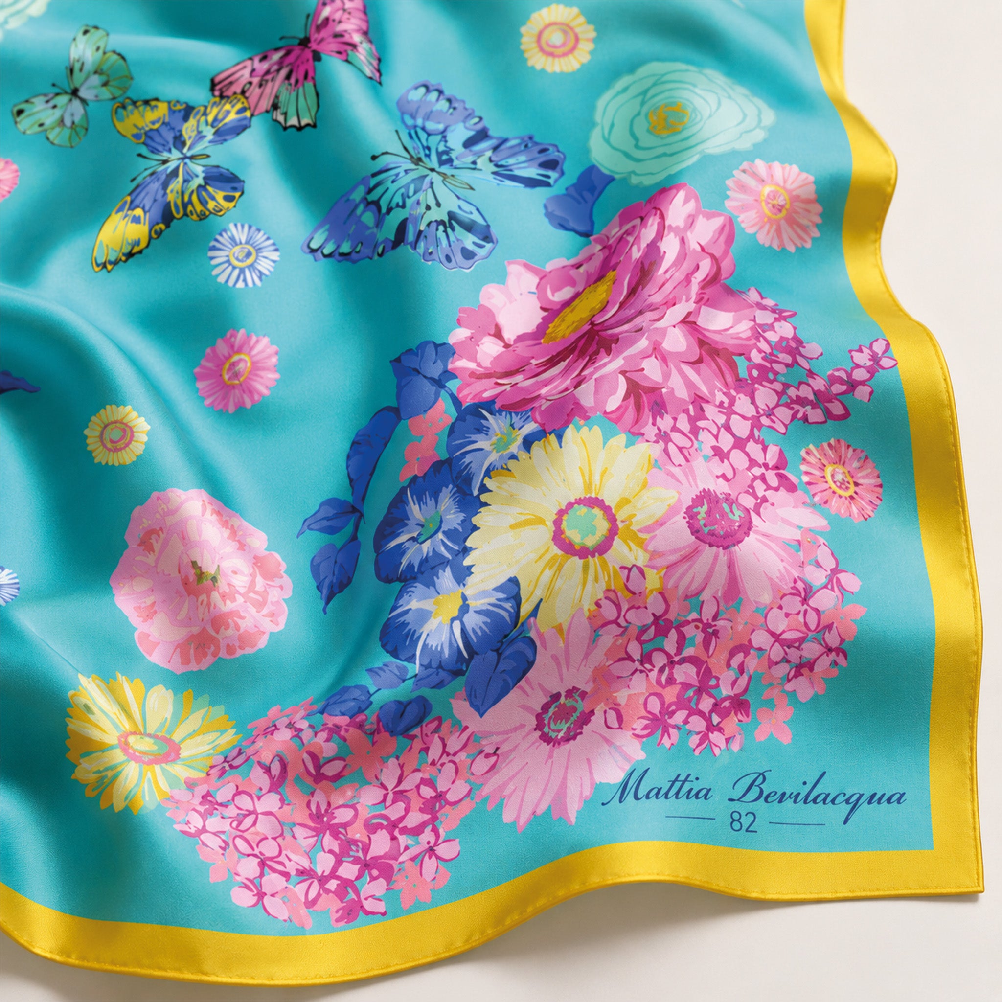 Foulard donna in pura seta – Stampa Aura Reale