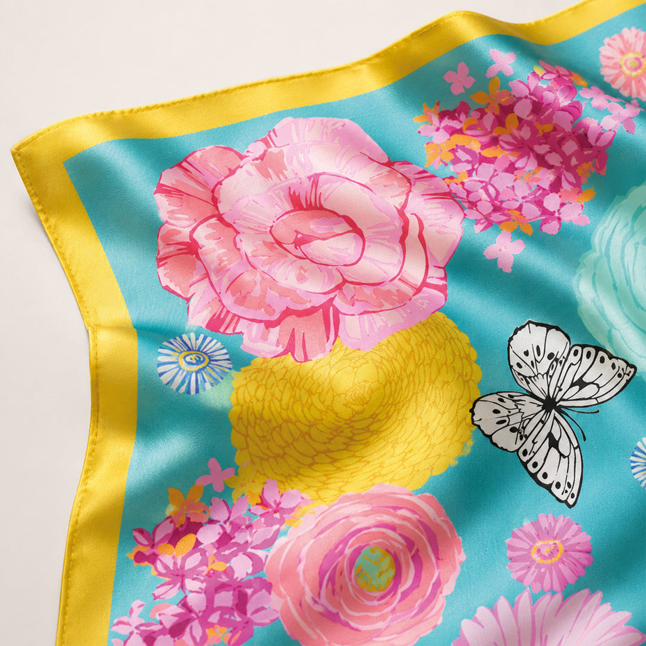 Foulard donna in pura seta – Stampa Aura Reale