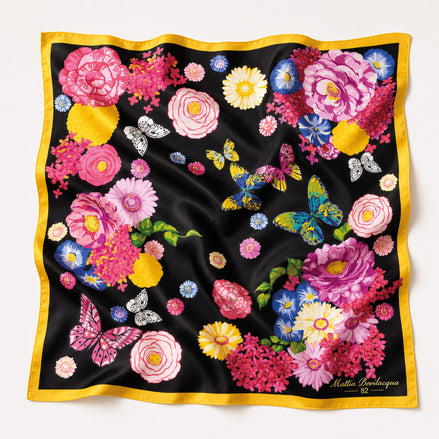 Foulard donna in pura seta – Stampa Aura Reale