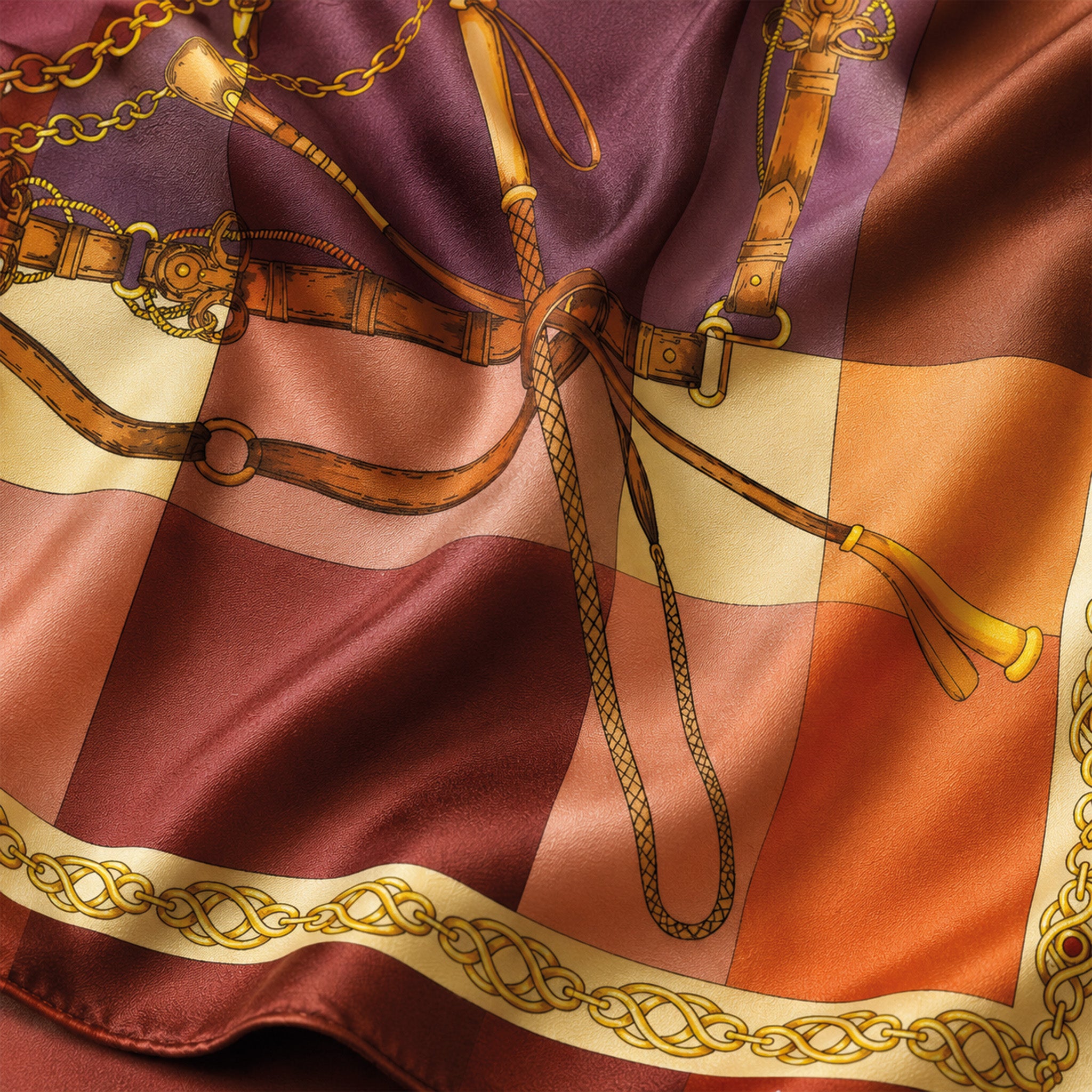 Foulard donna in pura seta – Stampa Equestre