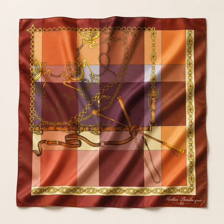Foulard donna in pura seta – Stampa Equestre